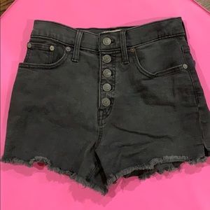 Madewell Faded Black Jean shorts